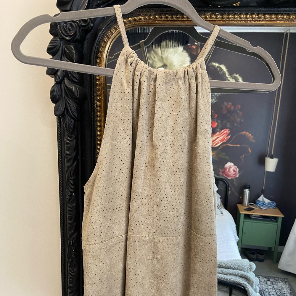 Max Studio, beige, halter top.